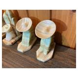 Vintage Carved Onyx Figurine Lot – Asian Figures, Turtle Dish & Stone Décor