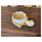 Vintage Carved Onyx Figurine Lot – Asian Figures, Turtle Dish & Stone Décor