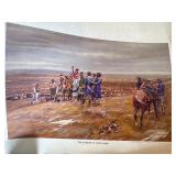 J.K. Ralston Western Art Prints – “After the Battle”-2count-Frontier Scenes – Large Lot