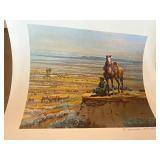 J.K. Ralston Western Art Prints – “After the Battle”-2count-Frontier Scenes – Large Lot
