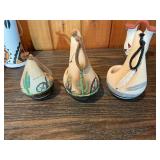 Southwestern Pottery Lot – Mini Vases & Decorative Bells – Native-Inspired Designs