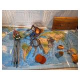 Mid Century Modern Hanging Décor Lot – Copper Mobiles, Wind Chimes,