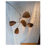 Mid Century Modern Hanging Décor Lot – Copper Mobiles, Wind Chimes,