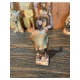 Vintage Hand-Carved Figurine Lot – Wood & Resin Characters, Musicians, Gnomes & Miniatures