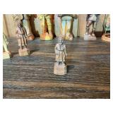Vintage Hand-Carved Figurine Lot – Wood & Resin Characters, Musicians, Gnomes & Miniatures