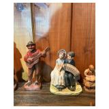 Large Vintage Figurine Lot – Musicians, Villagers, Folk Art & Miniatures Collection