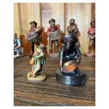 Large Vintage Figurine Lot – Musicians, Villagers, Folk Art & Miniatures Collection