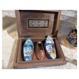 German Beer Steins, Delft Shoe, Inlay Wood Box & Souvenir Collectibles Lot