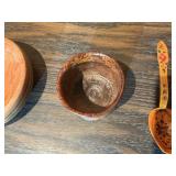 Vintage Mixed Decorative Lot – Wood Bowls, Mini Vases, Folk Art & Small Collectibles