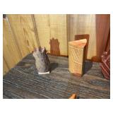 Vintage Mixed Decorative Lot – Wood Bowls, Mini Vases, Folk Art & Small Collectibles