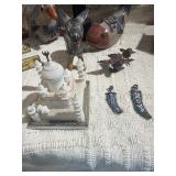 Tribal, Folk Art & Global Collectibles Lot – Carvings, Inlay, Music Box & Décor
