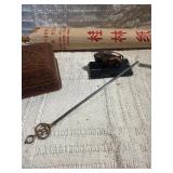 Asian Decor & Carved Wood Lot – Inlay Boxes, Bookends, Parasol & Desk Pieces