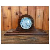 Vintage Wooden Mantel Clock – Mechanical Wind-Up, Key Wind, Chiming Movement