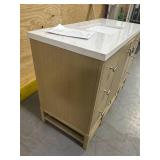 details by Becki Owens Margaret 48' Vanity, Quartz Top and Backsplash- (Please read description)