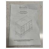 details by Becki Owens Margaret 48' Vanity, Quartz Top and Backsplash- (Please read description)