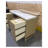 details by Becki Owens Margaret 48' Vanity, Quartz Top and Backsplash- (Please read description)