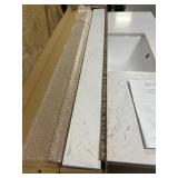 details by Becki Owens Margaret 48' Vanity, Quartz Top and Backsplash- (Please read description)