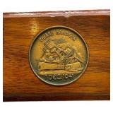 Pearl Harbor Commemorative Medallion in Wooden Plaque