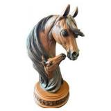Mom & Baby Horse Head Sculpture