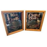 Vintage Railway Advertising Mirrors - Union & Central Pacific