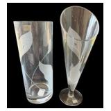 Pair of Etched Mikasa Large Vases