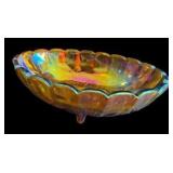 Vintage Carnival Glass Harvest Grape Fruit Bowl