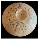 Large Light Pink Vintage Art Deco Glass Ceiling Shade