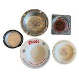 Collection of Five Vintage Ashtrays