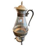 Vintage Silverplate & Glass Coffee/Tea Warmer