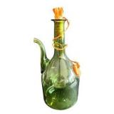 Vintage Green Glass Wine Decanter