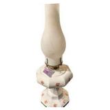 Flowered Porcelain Oil Lamp