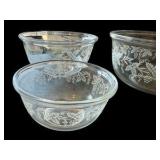 Bartlett Collins Grape Vine Clear Nesting Mixing Bowls
