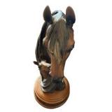Mom & Baby Horse Head Sculpture