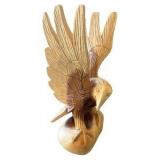 Hand Carved American Eagle Sculpture