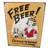 Set of 3 Metal Beer Signs