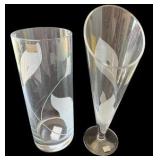 Pair of Etched Mikasa Large Vases