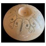 Large Light Pink Vintage Art Deco Glass Ceiling Shade