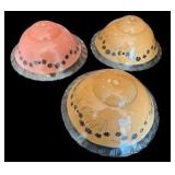 Three Vintage Art Deco Glass Ceiling Shades