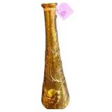 Tall Amber Glass Decanter