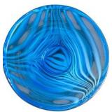 Hand Blown Blue Swirl Drinking Glass