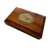 Pearl Harbor Commemorative Medallion in Wooden Plaque