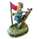 Vintage Cast Iron Golf Caddy Doorstop