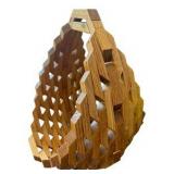 Geometric Wooden Block Art Basket