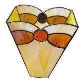 Neutral Colored Stained Glass Vase