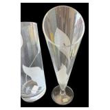 Pair of Etched Mikasa Large Vases