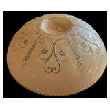 Large Light Pink Vintage Art Deco Glass Ceiling Shade