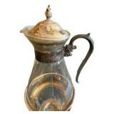 Vintage Silverplate & Glass Coffee/Tea Warmer
