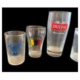 Six Vintage Collectible Beer Glasses