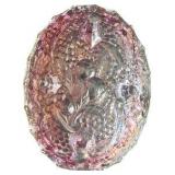 Pink Glass Platter Bowl
