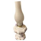 Flowered Porcelain Oil Lamp